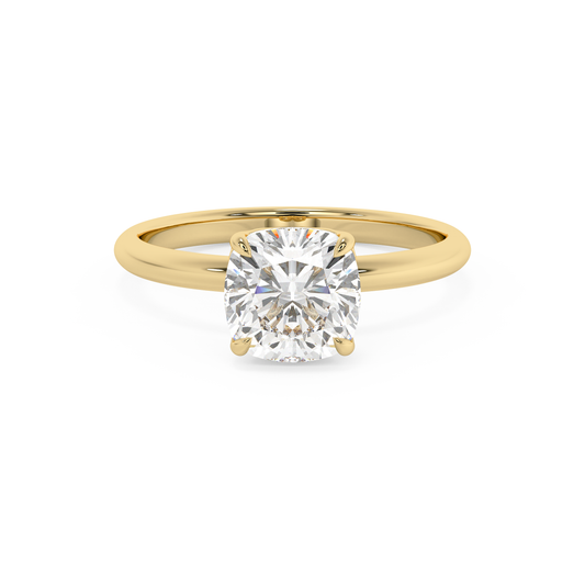 Emerald Solitaire Lab Grown Diamond Engagement Ring