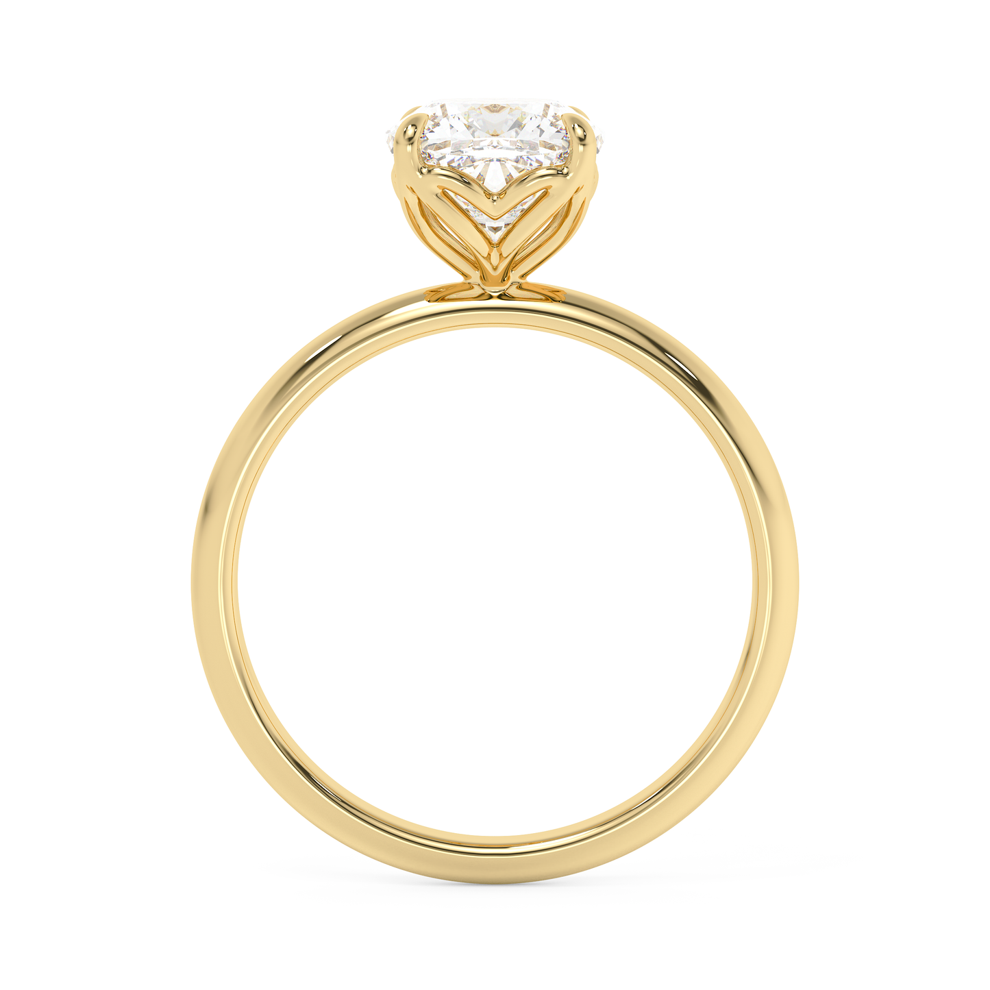 Emerald Solitaire Lab Grown Diamond Engagement Ring