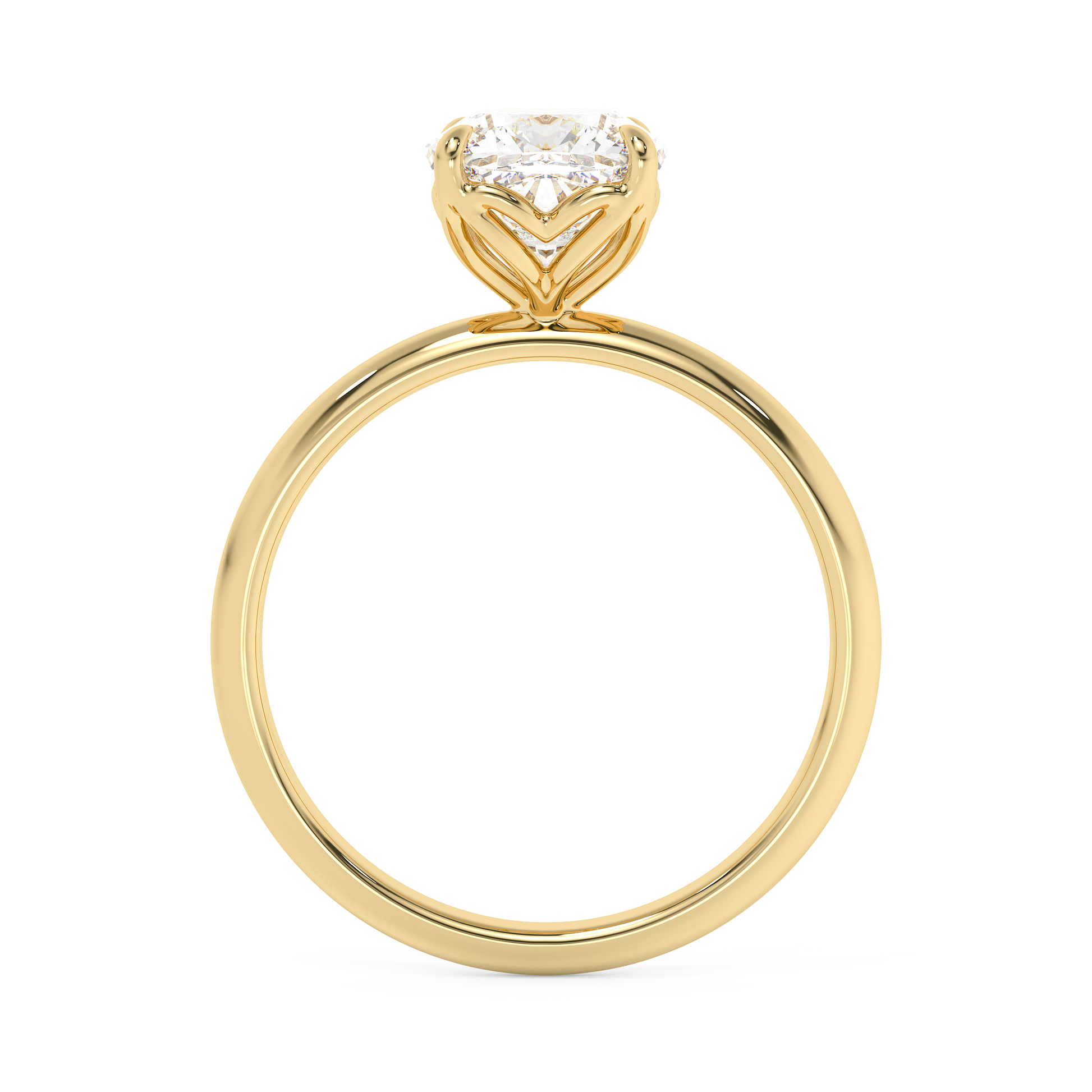 Emerald Solitaire Lab Grown Diamond Engagement Ring