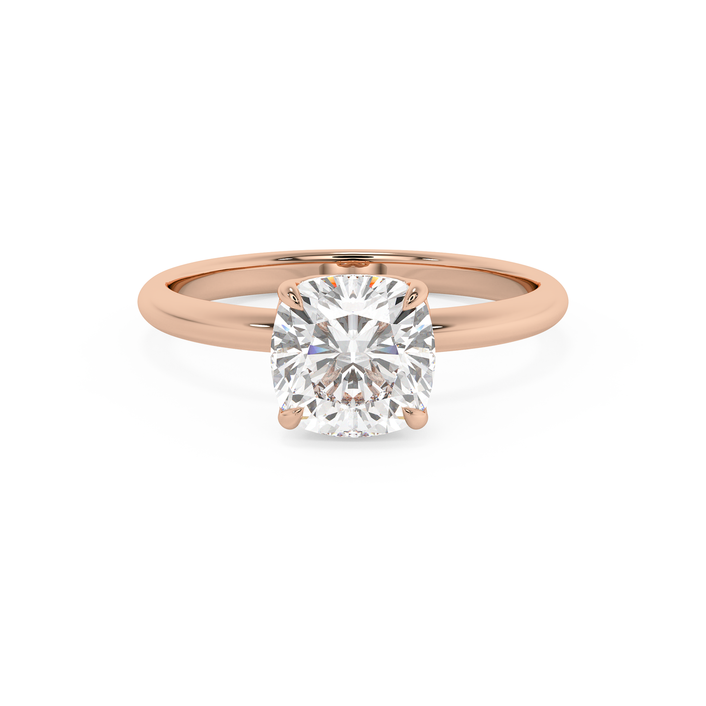 Emerald Solitaire Lab Grown Diamond Engagement Ring