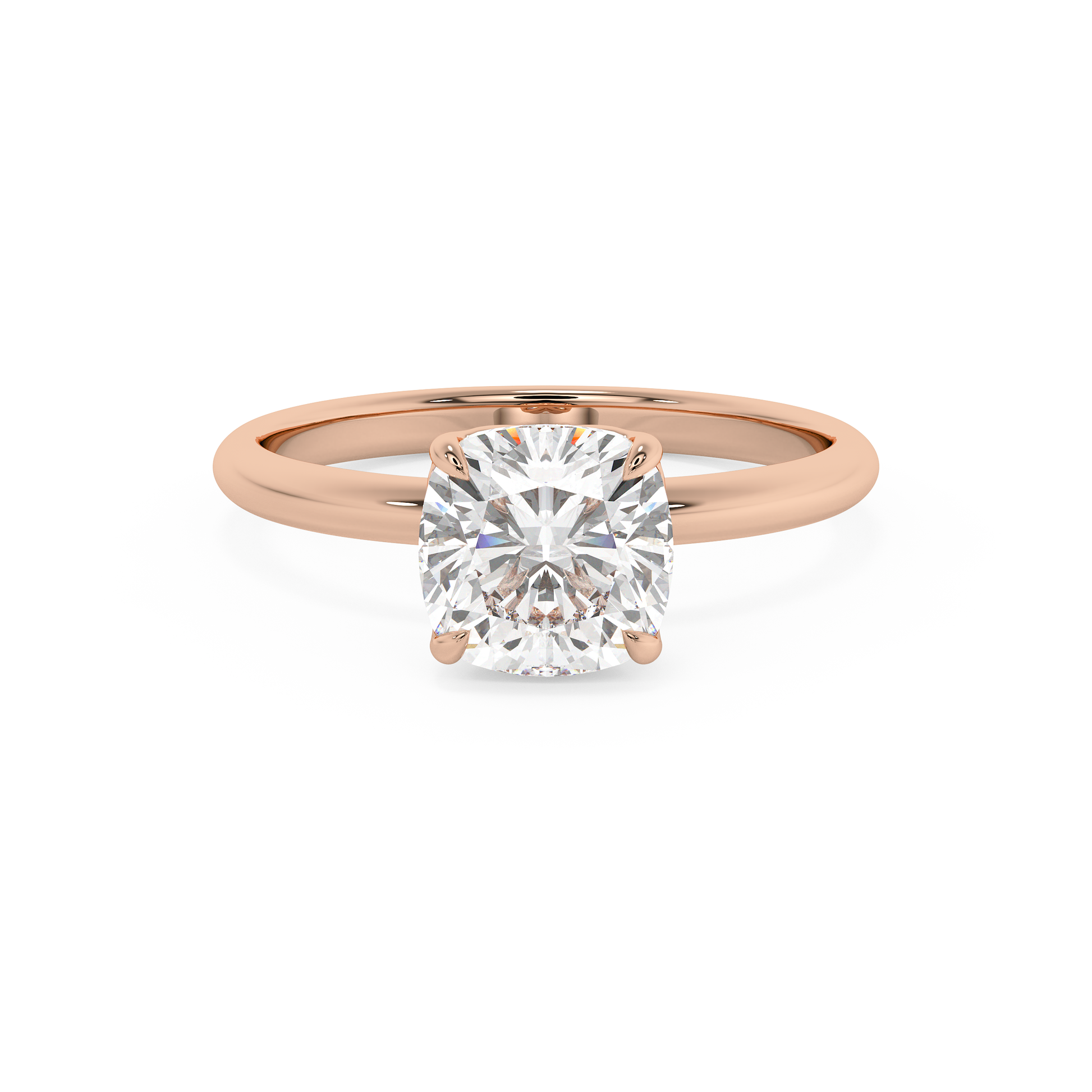 Emerald Solitaire Lab Grown Diamond Engagement Ring