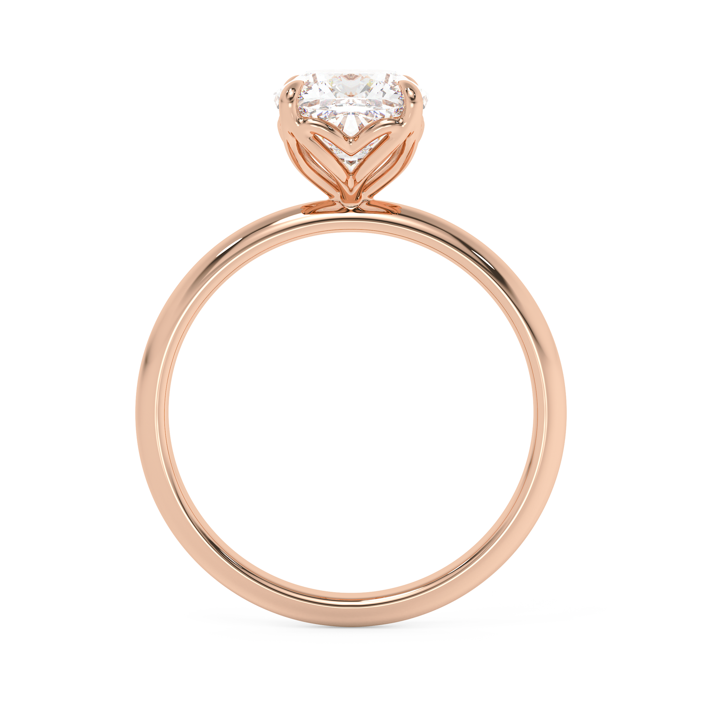 Emerald Solitaire Lab Grown Diamond Engagement Ring