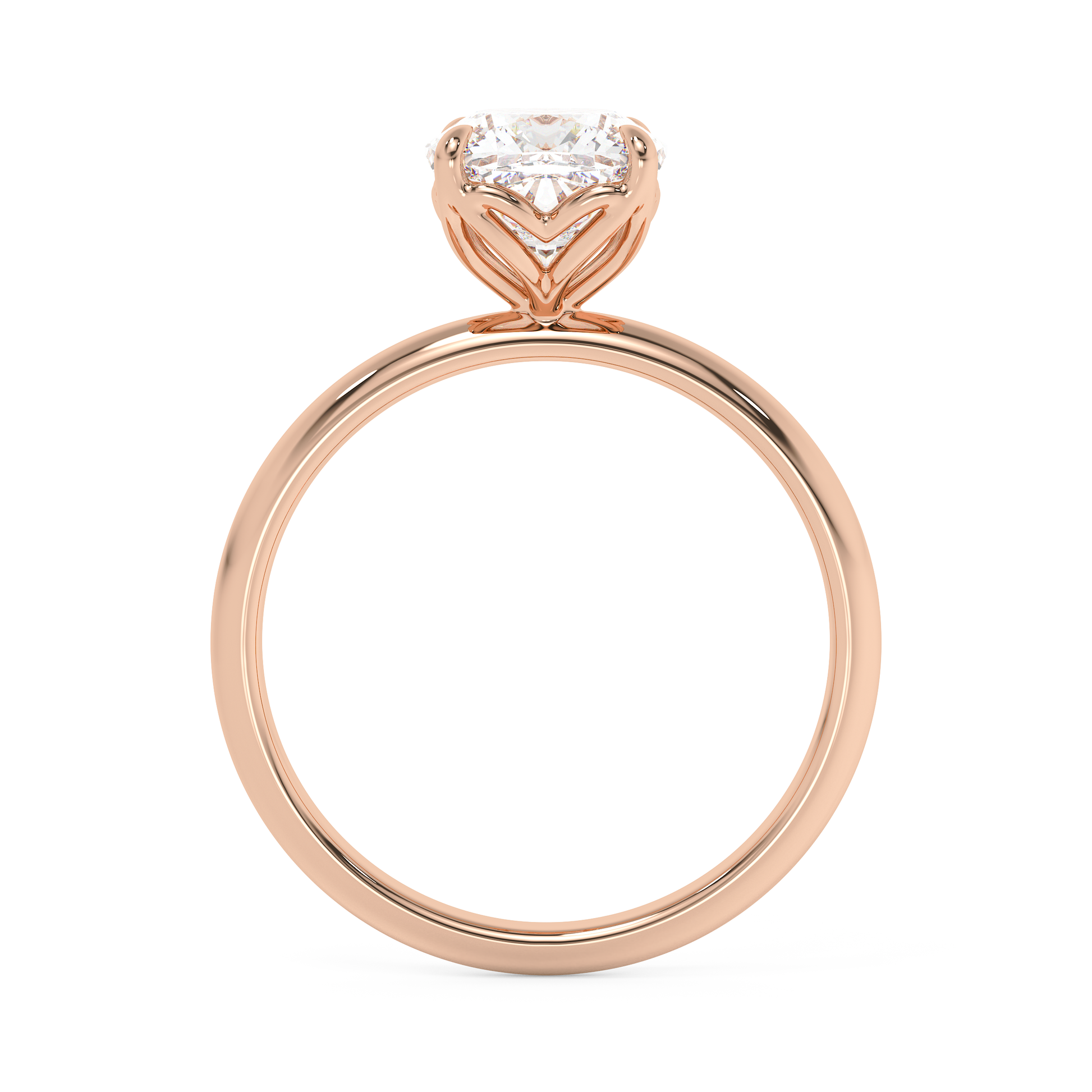 Emerald Solitaire Lab Grown Diamond Engagement Ring