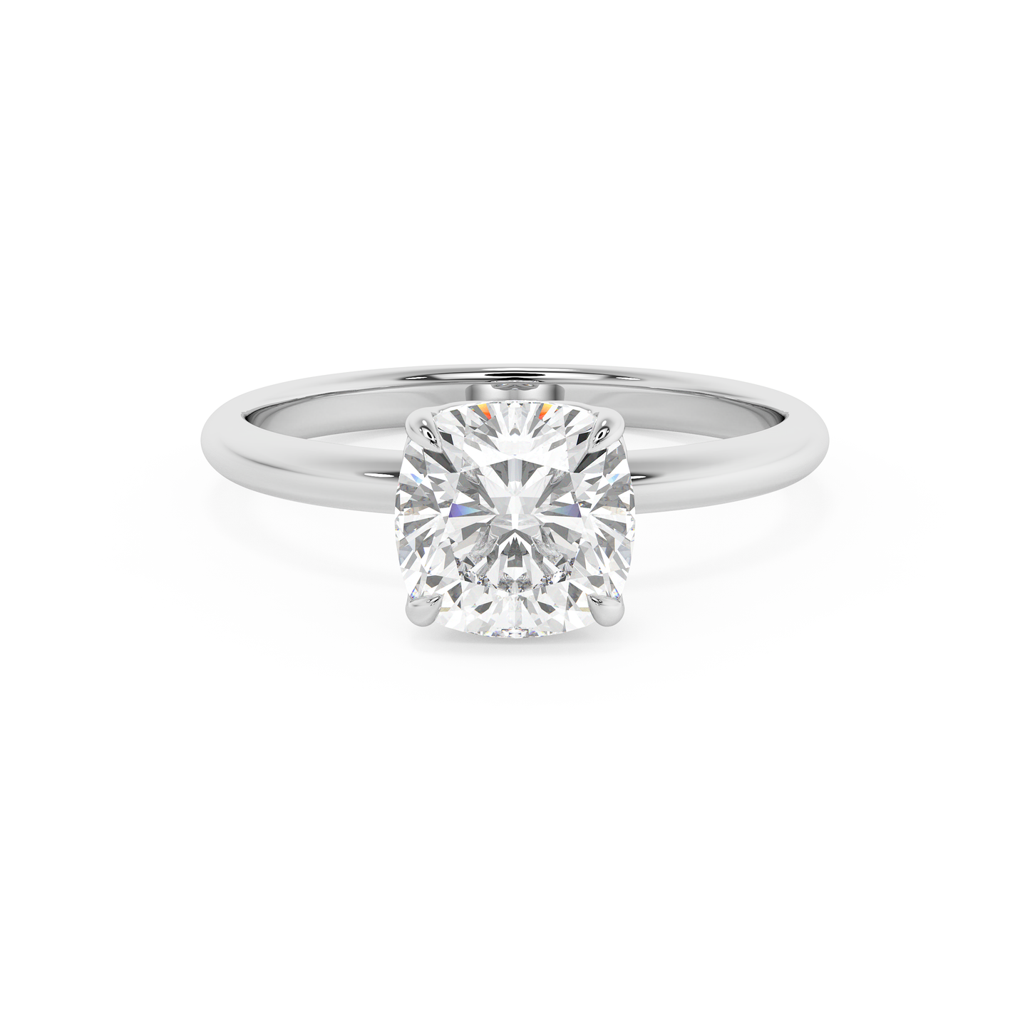 Emerald Solitaire Lab Grown Diamond Engagement Ring