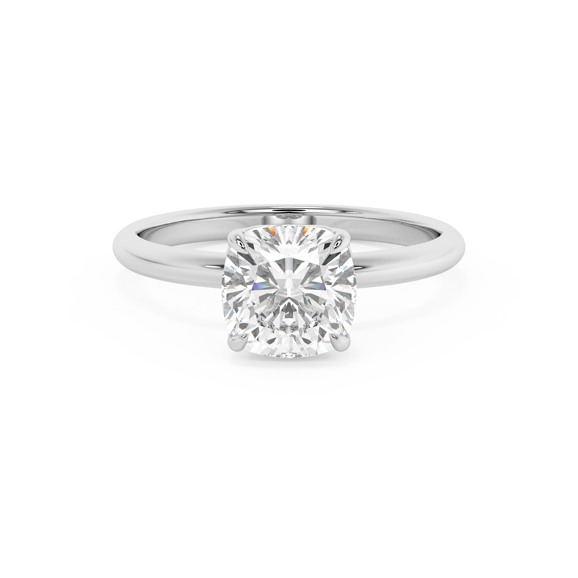 Emerald Solitaire Lab Grown Diamond Engagement Ring
