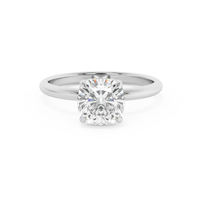 Emerald Solitaire Lab Grown Diamond Engagement Ring