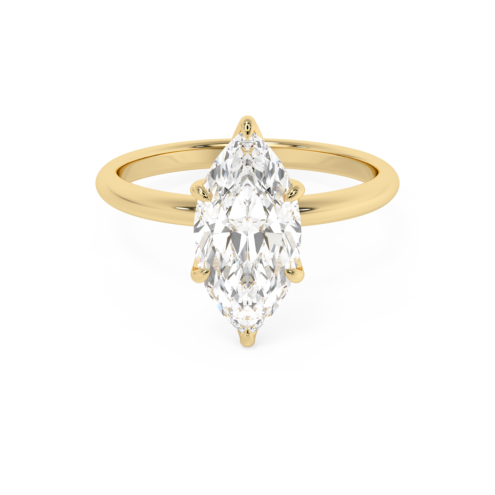 Emerald Solitaire Lab Grown Diamond Engagement Ring