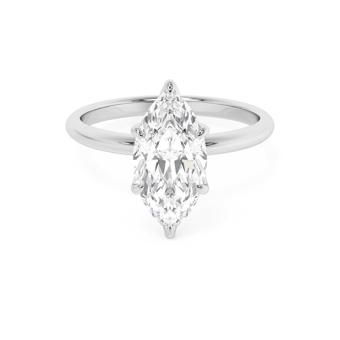 Emerald Solitaire Lab Grown Diamond Engagement Ring