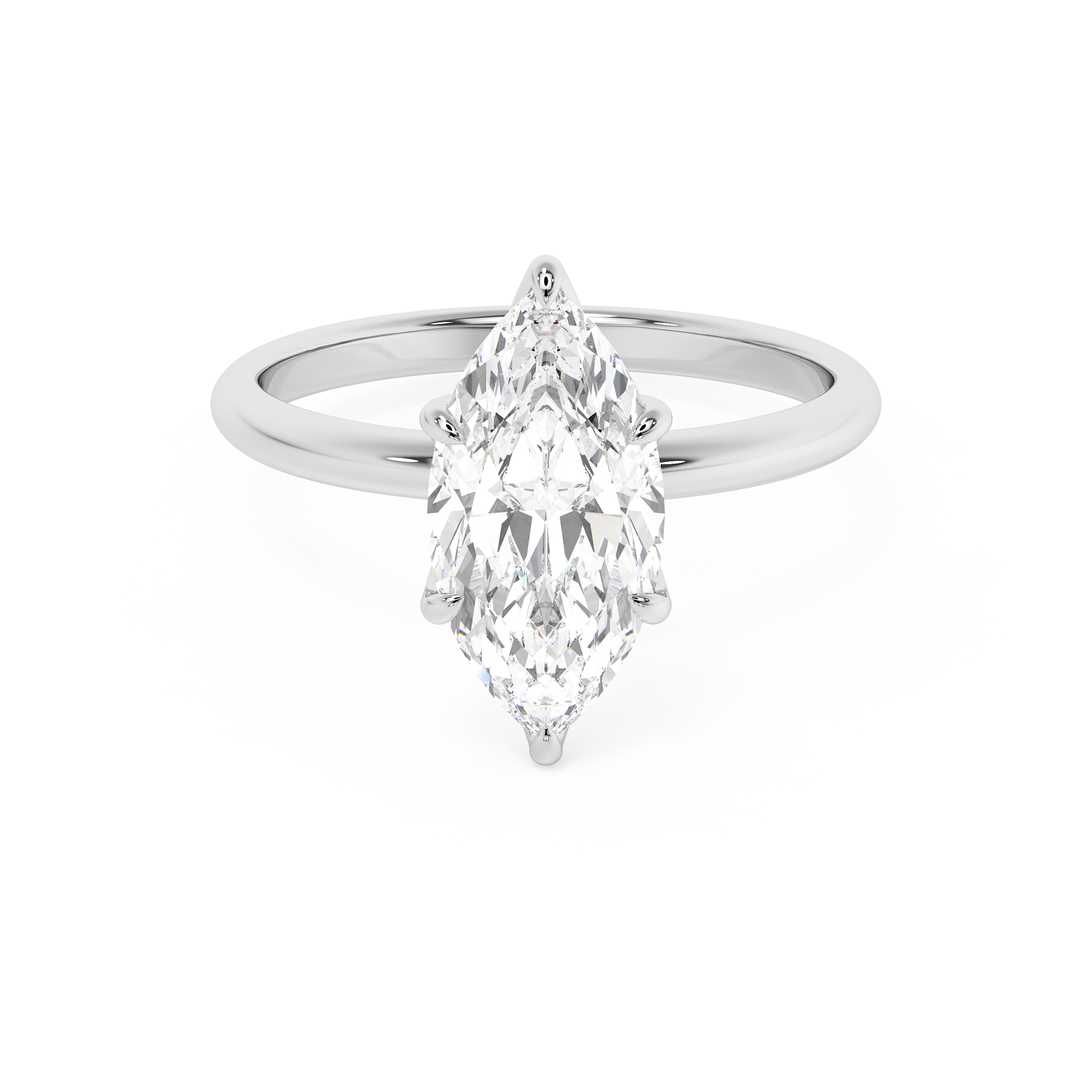 Emerald Solitaire Lab Grown Diamond Engagement Ring