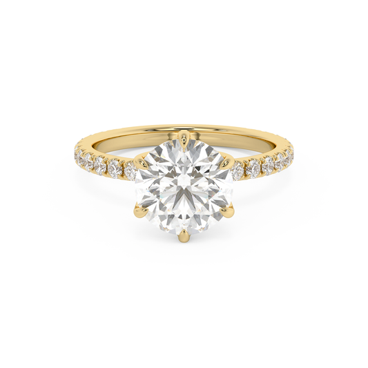 Emerald Solitaire Lab Grown Diamond Engagement Ring