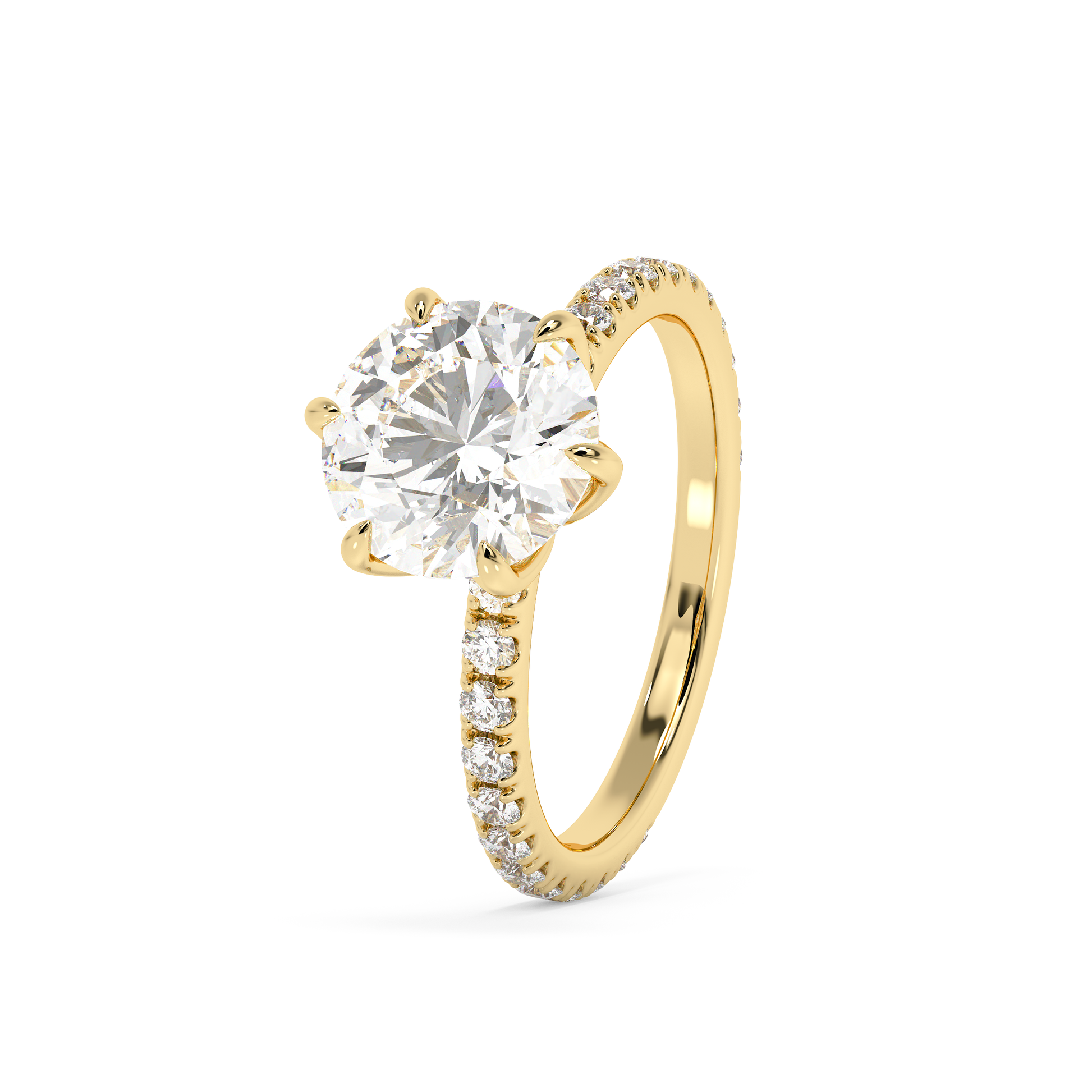 Emerald Solitaire Lab Grown Diamond Engagement Ring