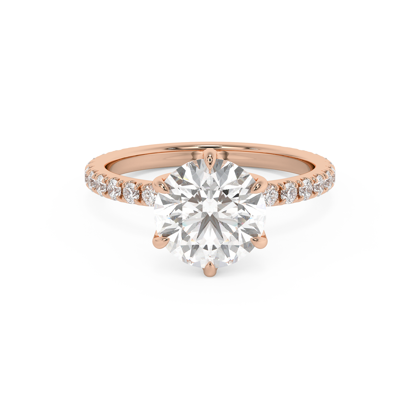 Emerald Solitaire Lab Grown Diamond Engagement Ring