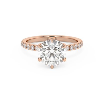 Emerald Solitaire Lab Grown Diamond Engagement Ring
