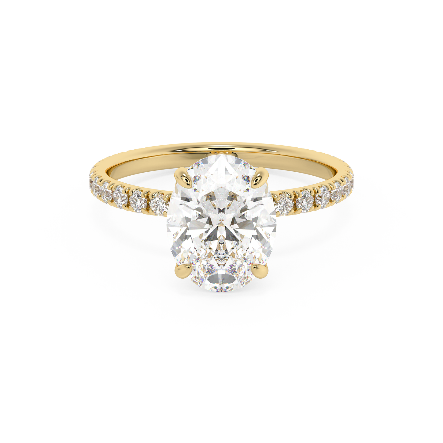Emerald Solitaire Lab Grown Diamond Engagement Ring