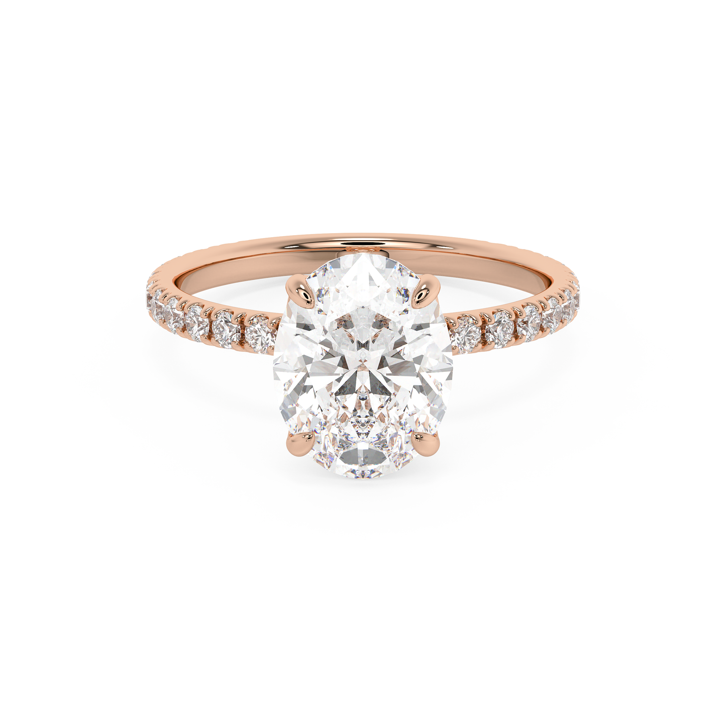 Emerald Solitaire Lab Grown Diamond Engagement Ring
