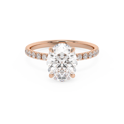 Emerald Solitaire Lab Grown Diamond Engagement Ring