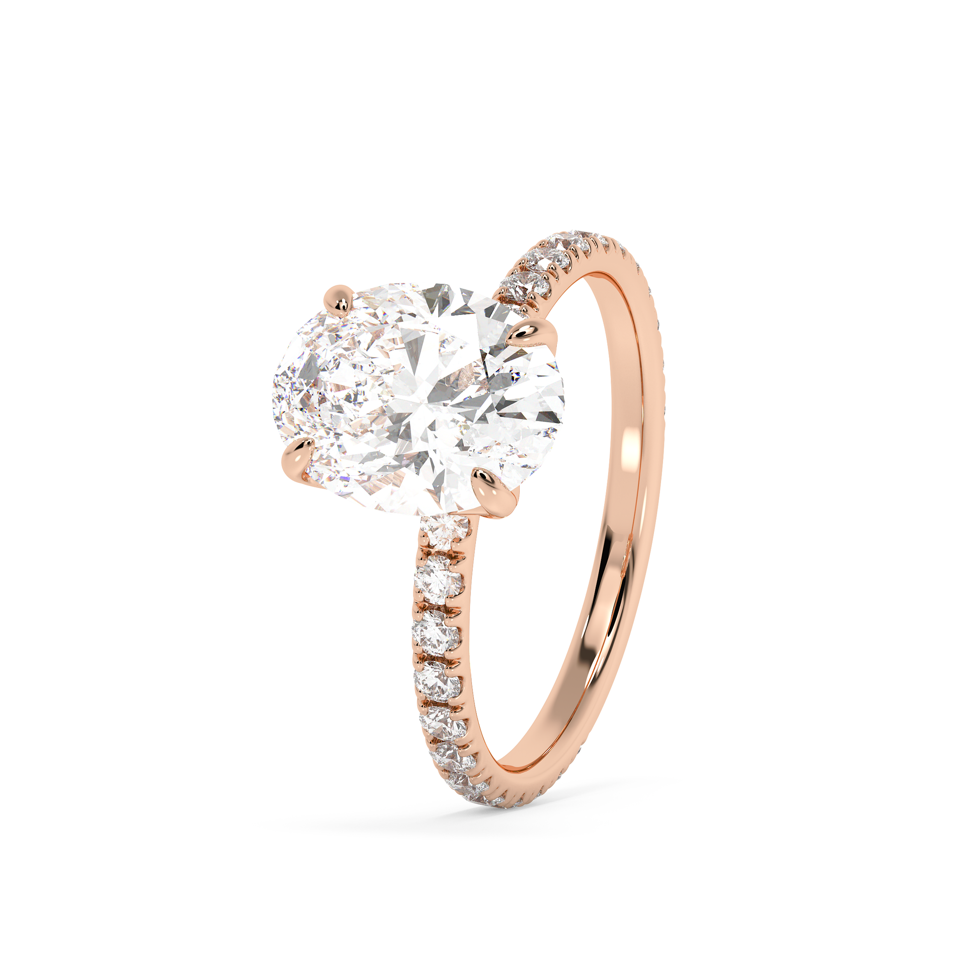 Emerald Solitaire Lab Grown Diamond Engagement Ring