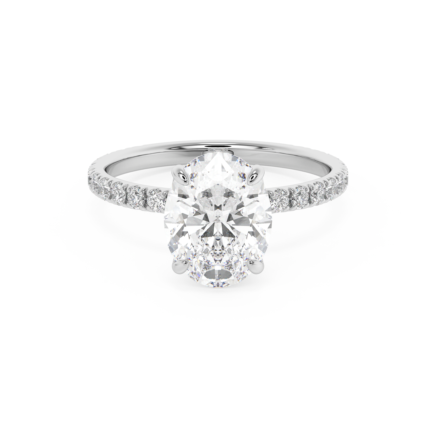 Emerald Solitaire Lab Grown Diamond Engagement Ring