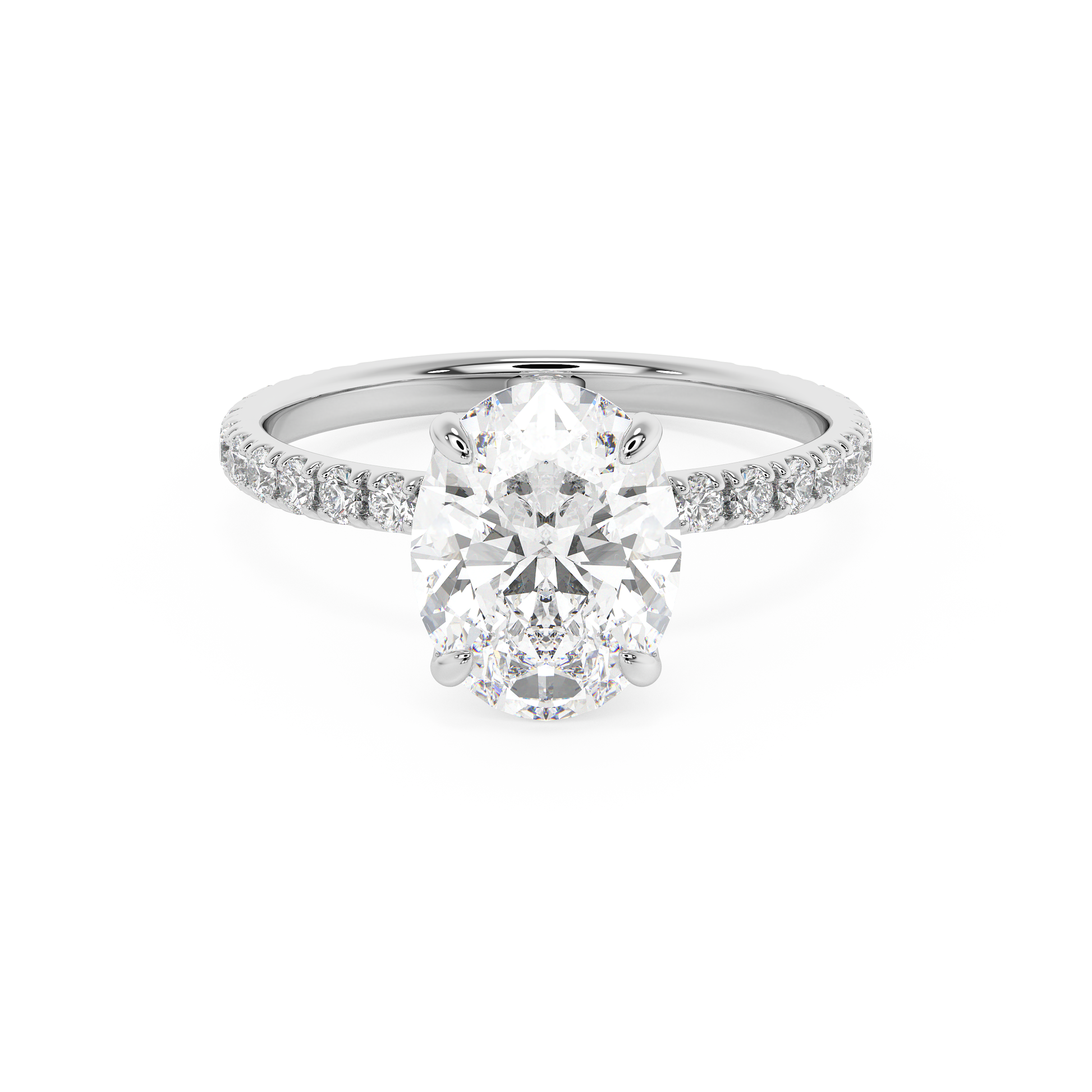 Emerald Solitaire Lab Grown Diamond Engagement Ring