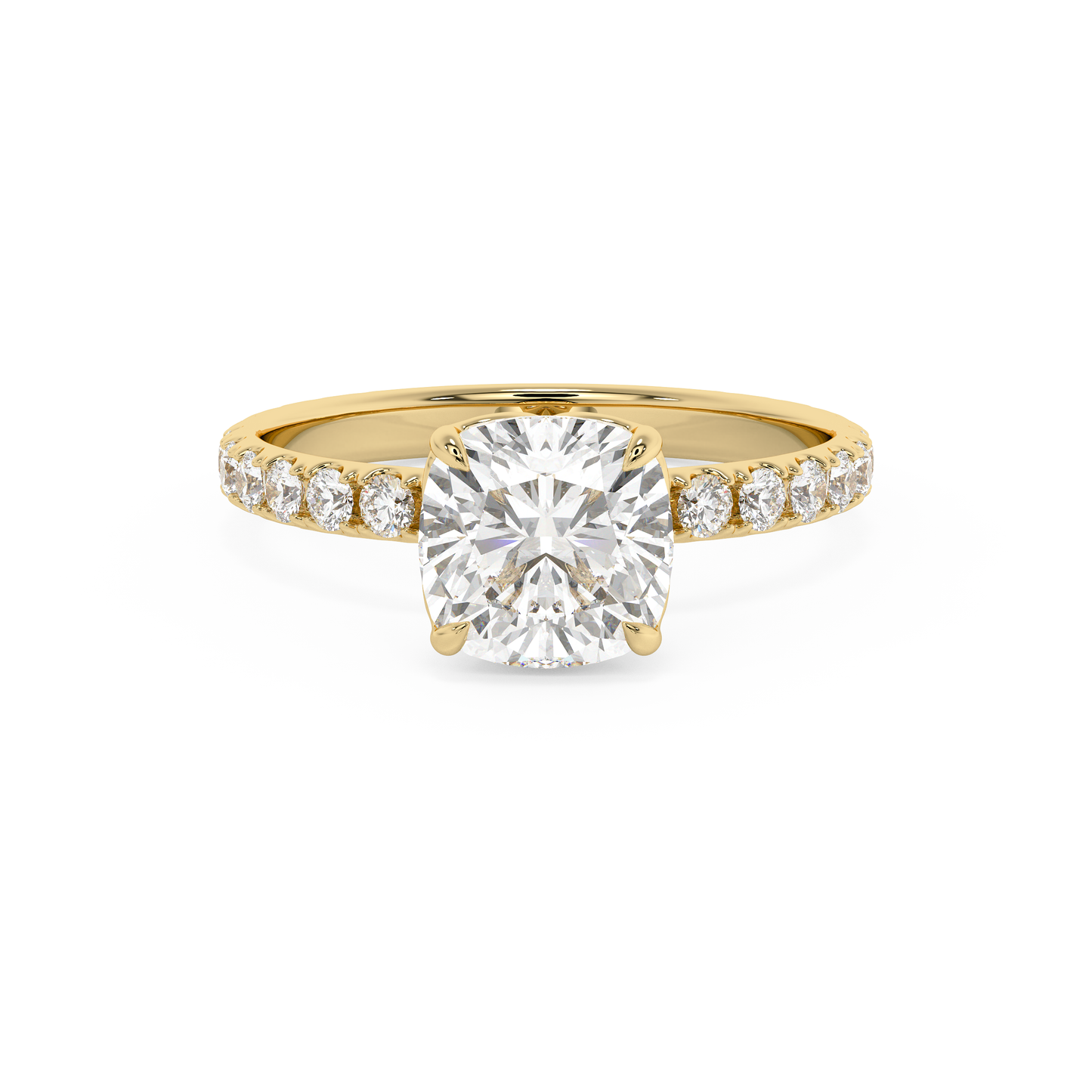 Emerald Solitaire Lab Grown Diamond Engagement Ring