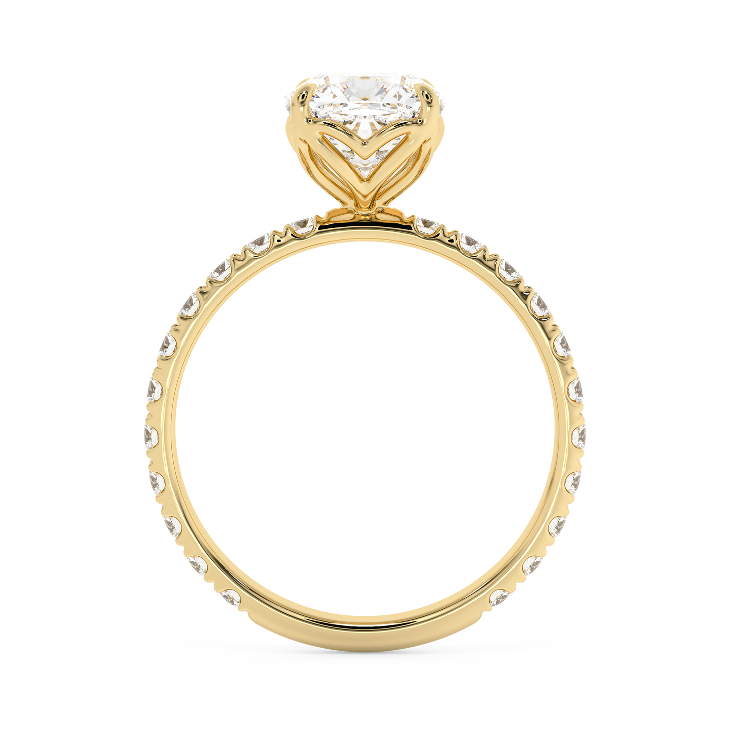 Emerald Solitaire Lab Grown Diamond Engagement Ring