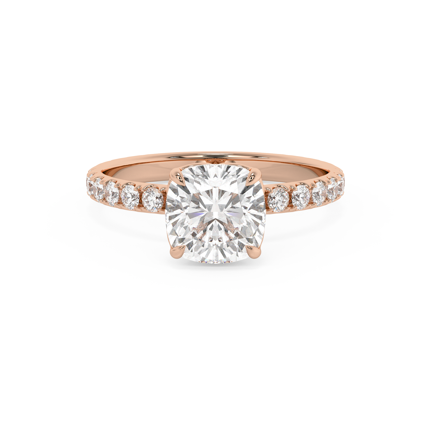 Emerald Solitaire Lab Grown Diamond Engagement Ring