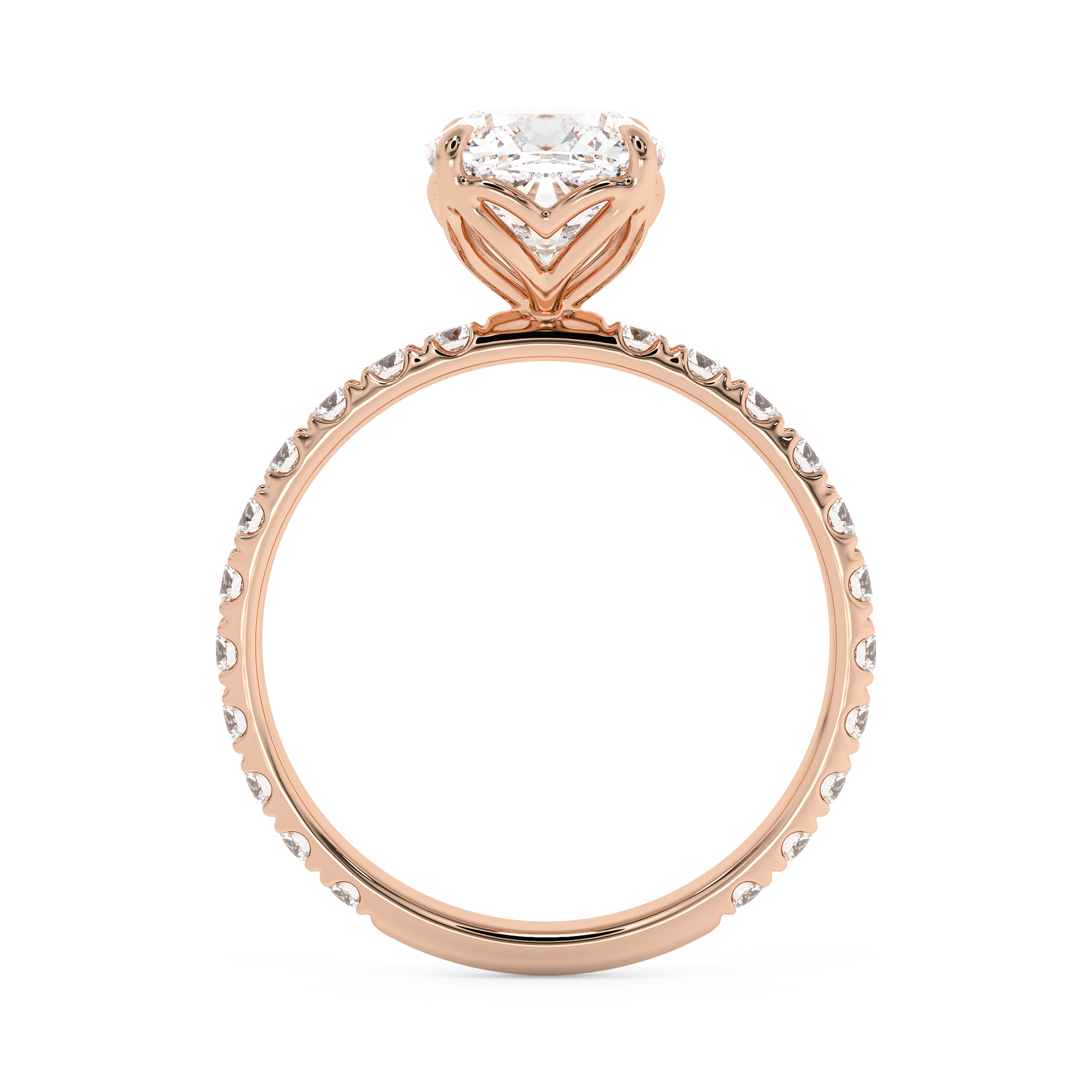 Emerald Solitaire Lab Grown Diamond Engagement Ring