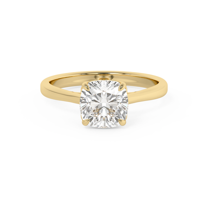 Emerald Solitaire Lab Grown Diamond Engagement Ring
