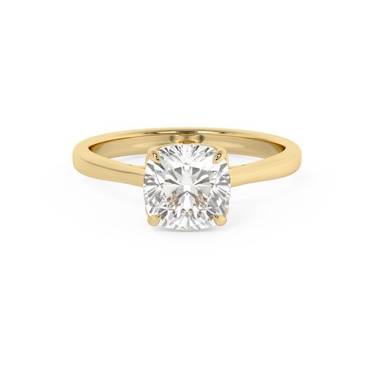 Emerald Solitaire Lab Grown Diamond Engagement Ring