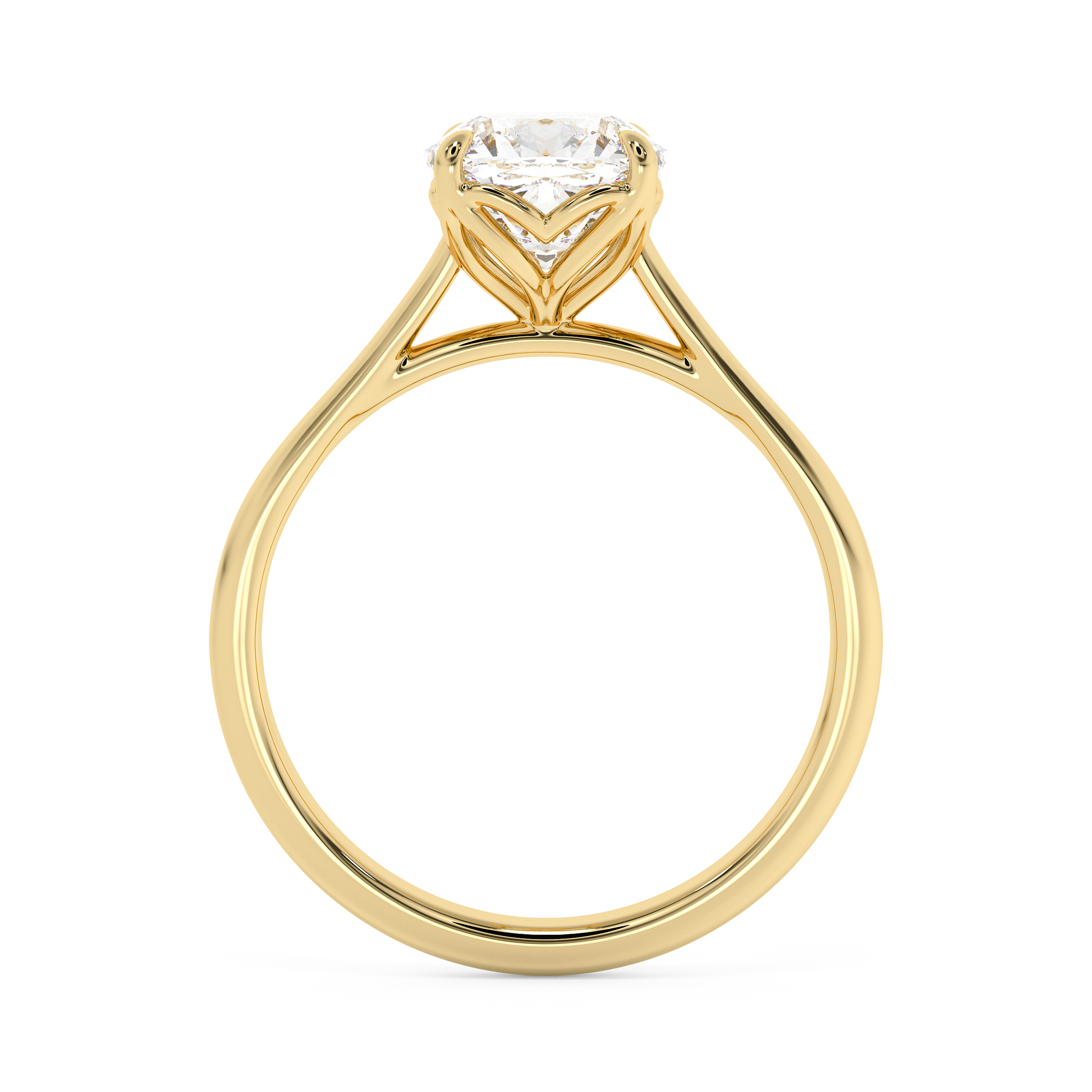 Emerald Solitaire Lab Grown Diamond Engagement Ring