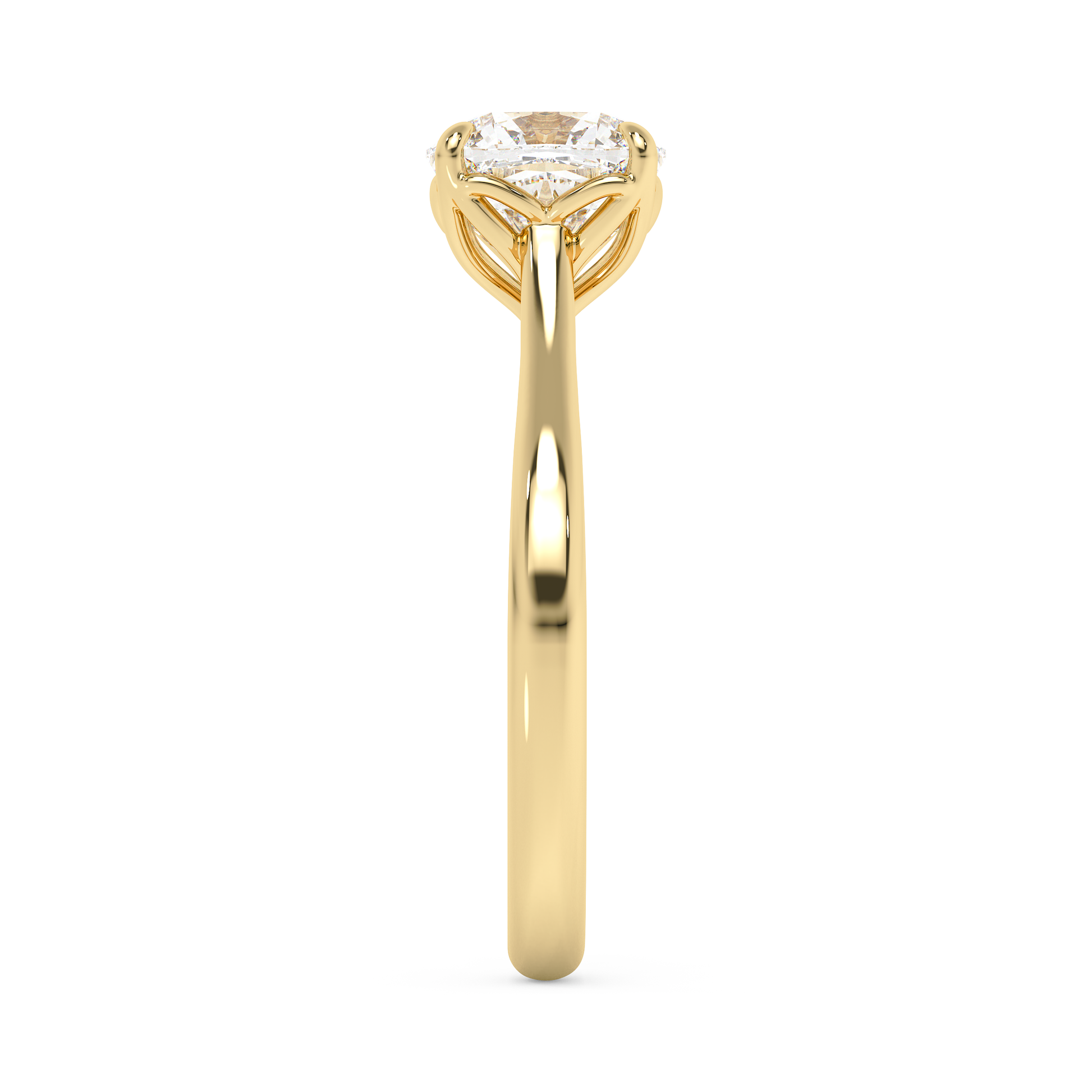 Emerald Solitaire Lab Grown Diamond Engagement Ring