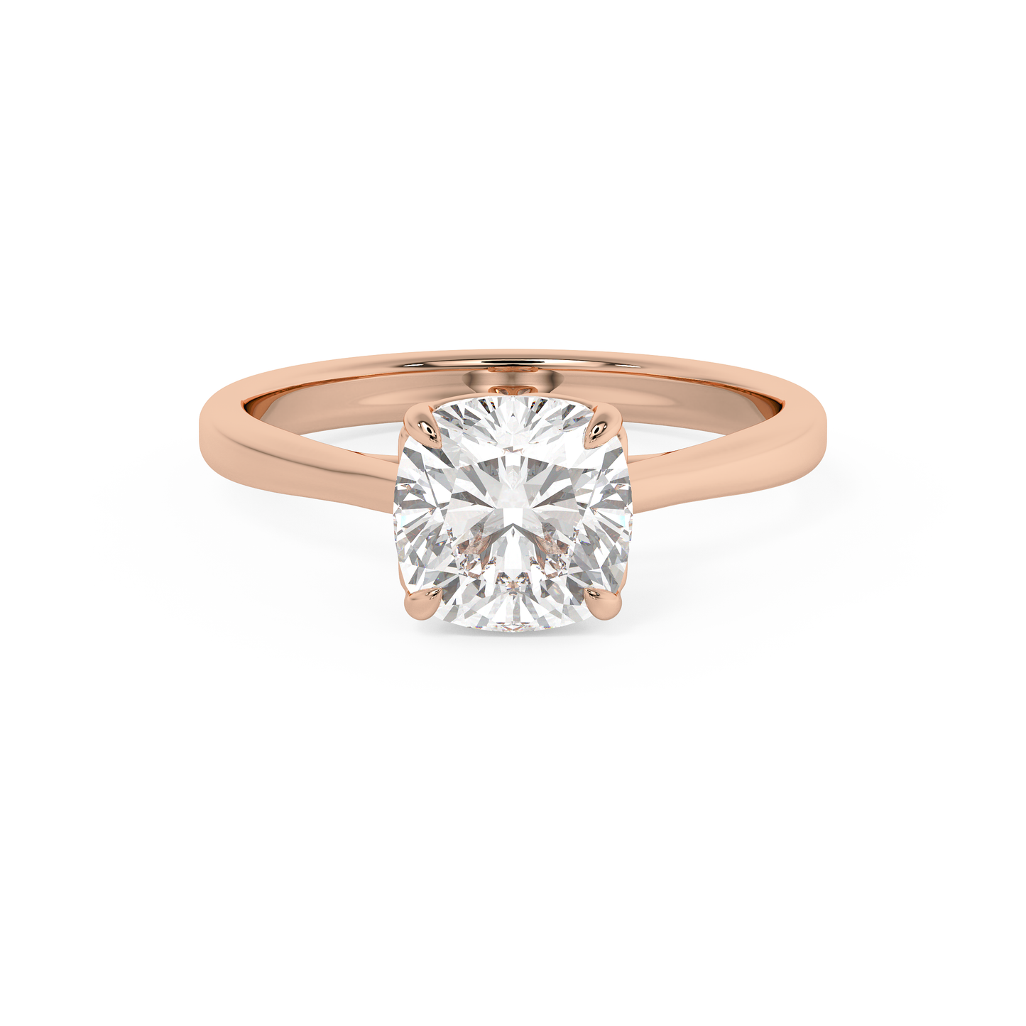 Emerald Solitaire Lab Grown Diamond Engagement Ring