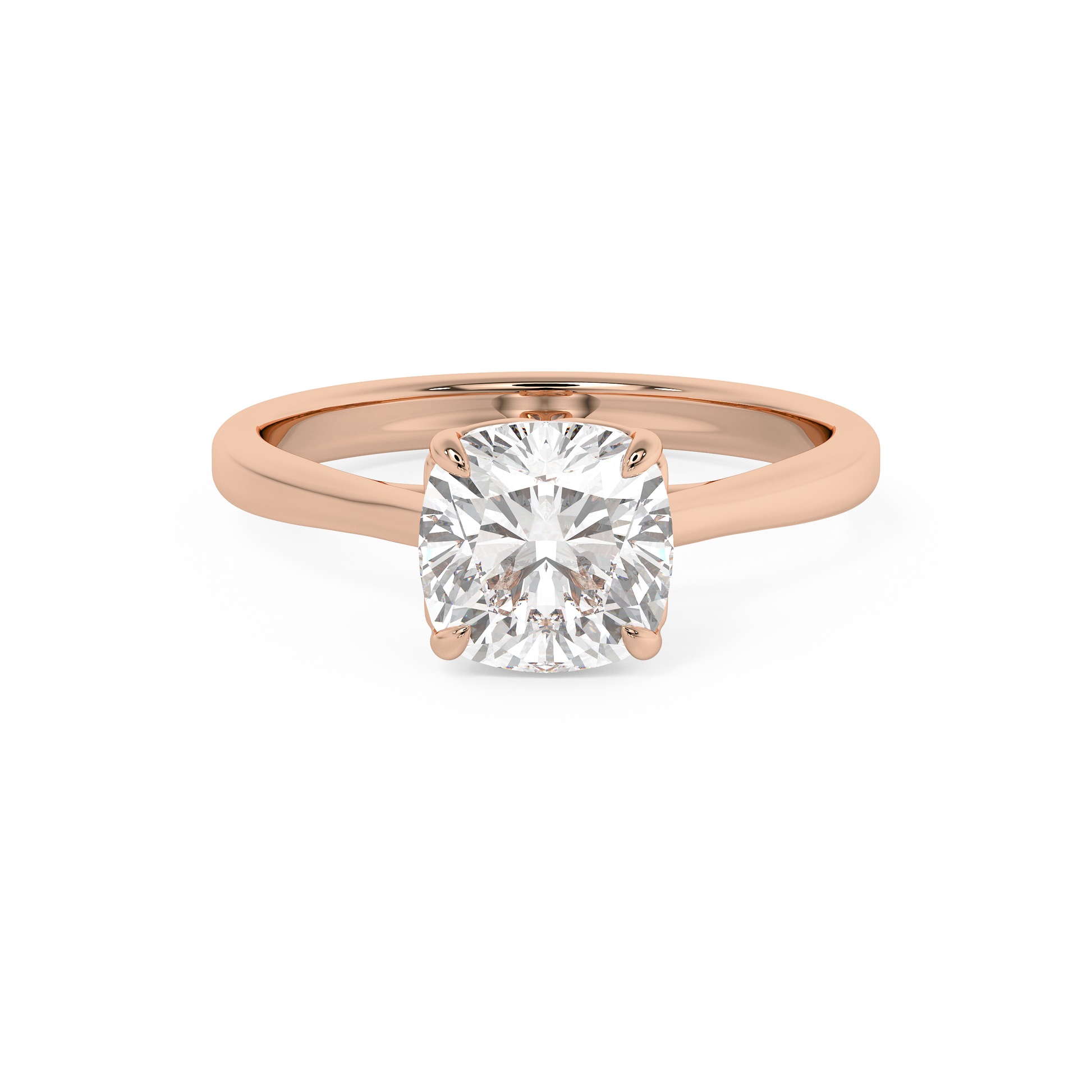 Emerald Solitaire Lab Grown Diamond Engagement Ring