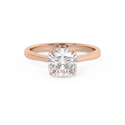 Emerald Solitaire Lab Grown Diamond Engagement Ring