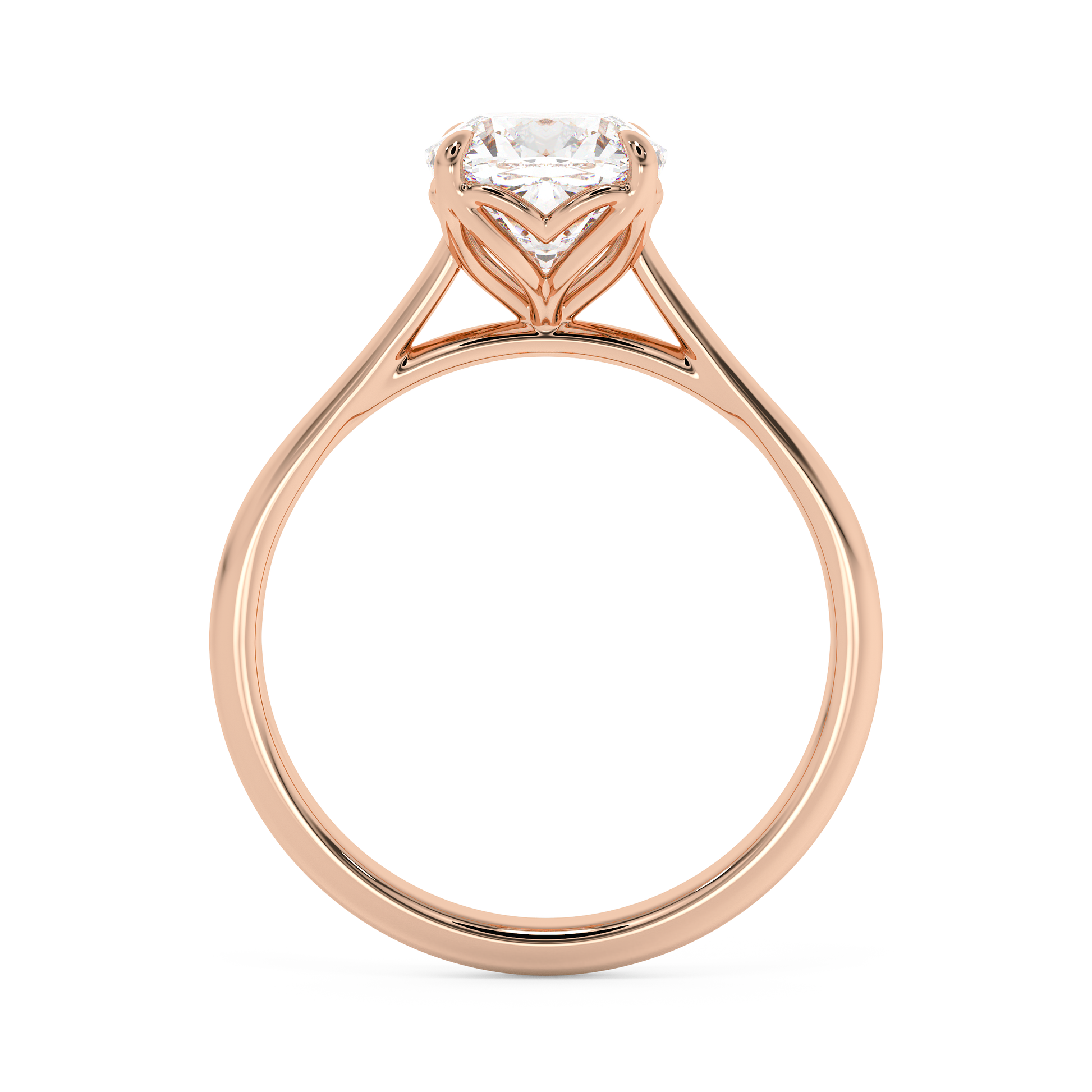 Emerald Solitaire Lab Grown Diamond Engagement Ring