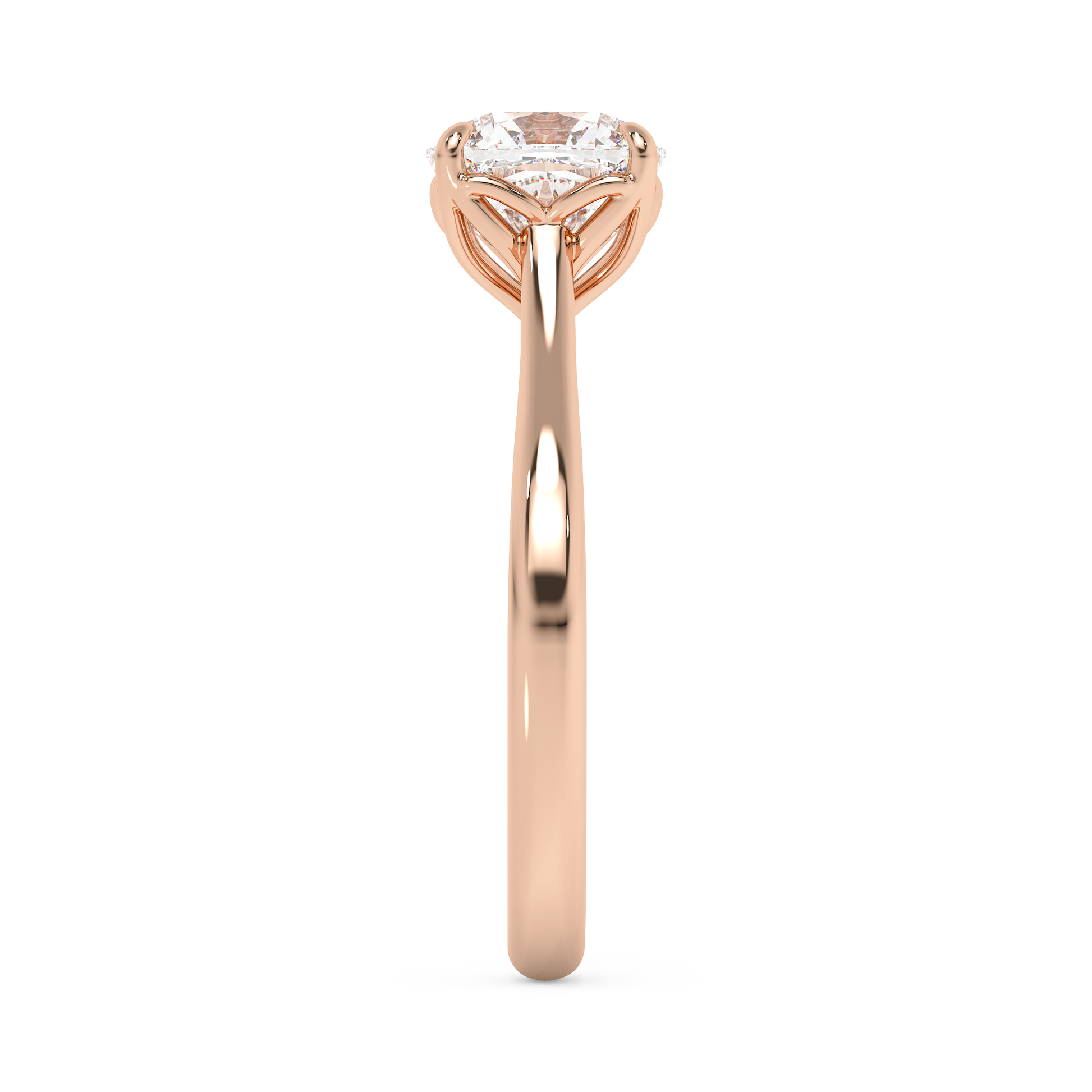 Emerald Solitaire Lab Grown Diamond Engagement Ring