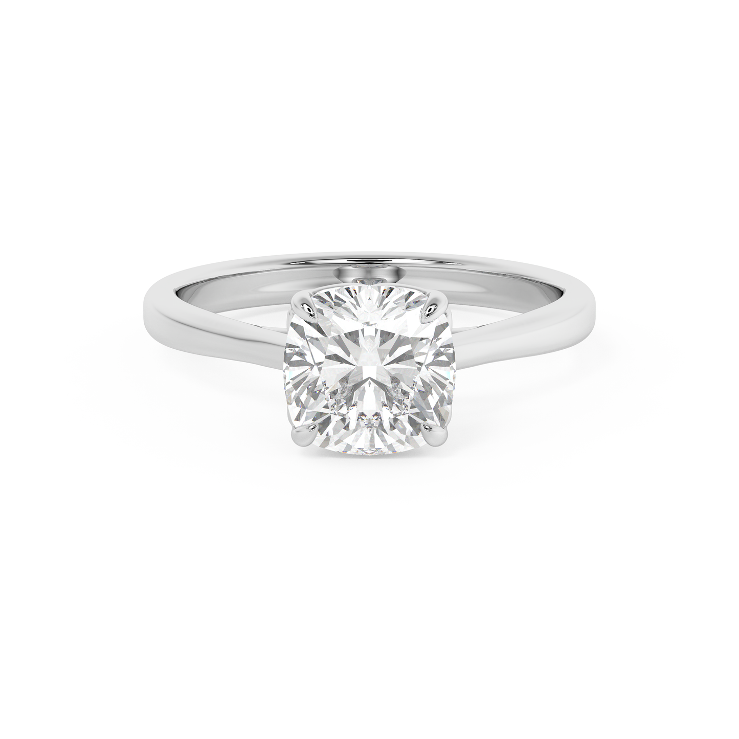 Emerald Solitaire Lab Grown Diamond Engagement Ring