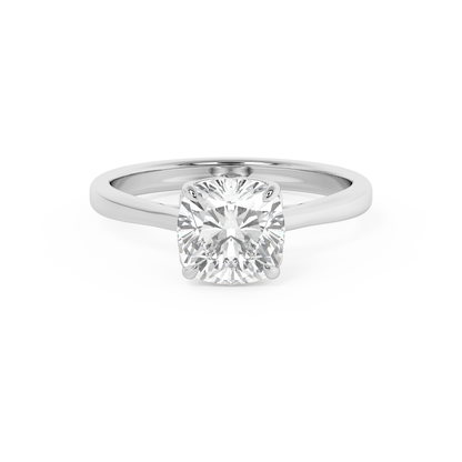 Emerald Solitaire Lab Grown Diamond Engagement Ring
