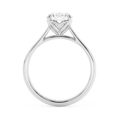 Emerald Solitaire Lab Grown Diamond Engagement Ring