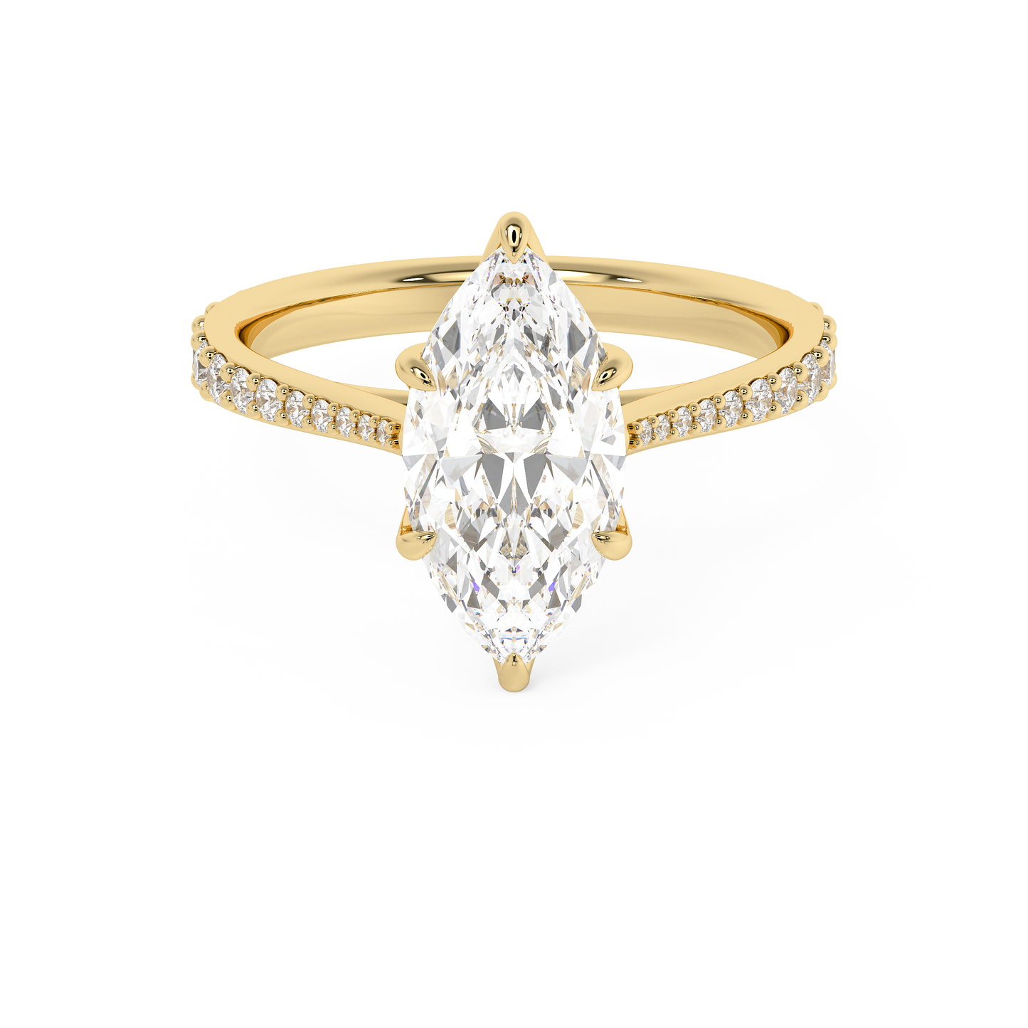 Emerald Solitaire Lab Grown Diamond Engagement Ring