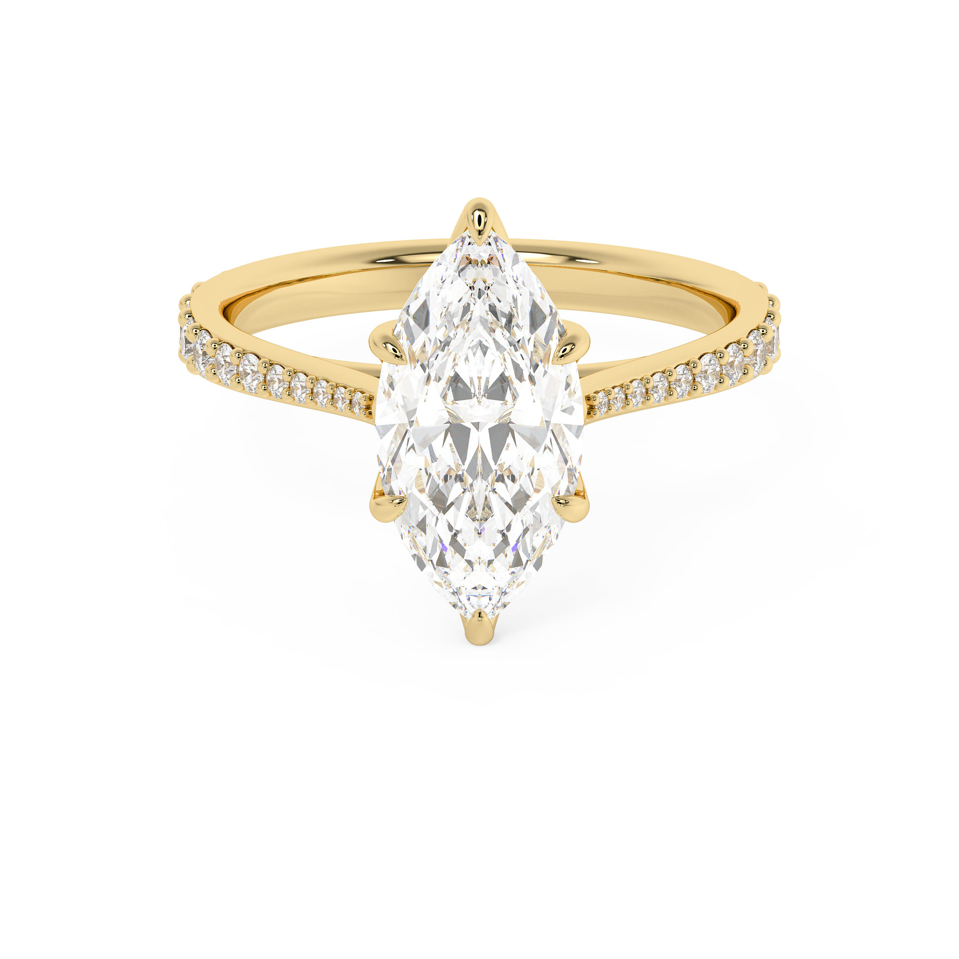 Emerald Solitaire Lab Grown Diamond Engagement Ring