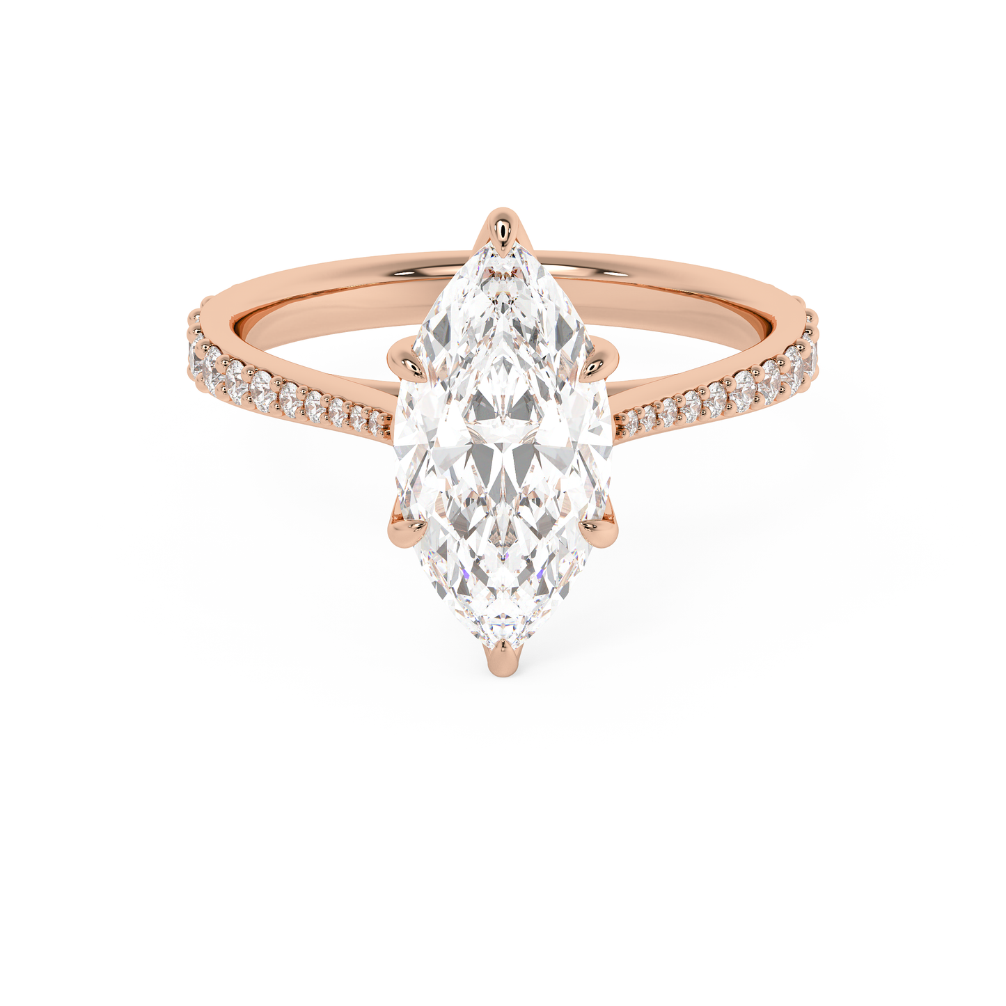 Emerald Solitaire Lab Grown Diamond Engagement Ring