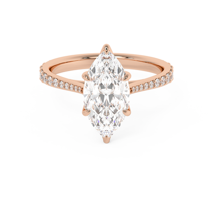 Emerald Solitaire Lab Grown Diamond Engagement Ring