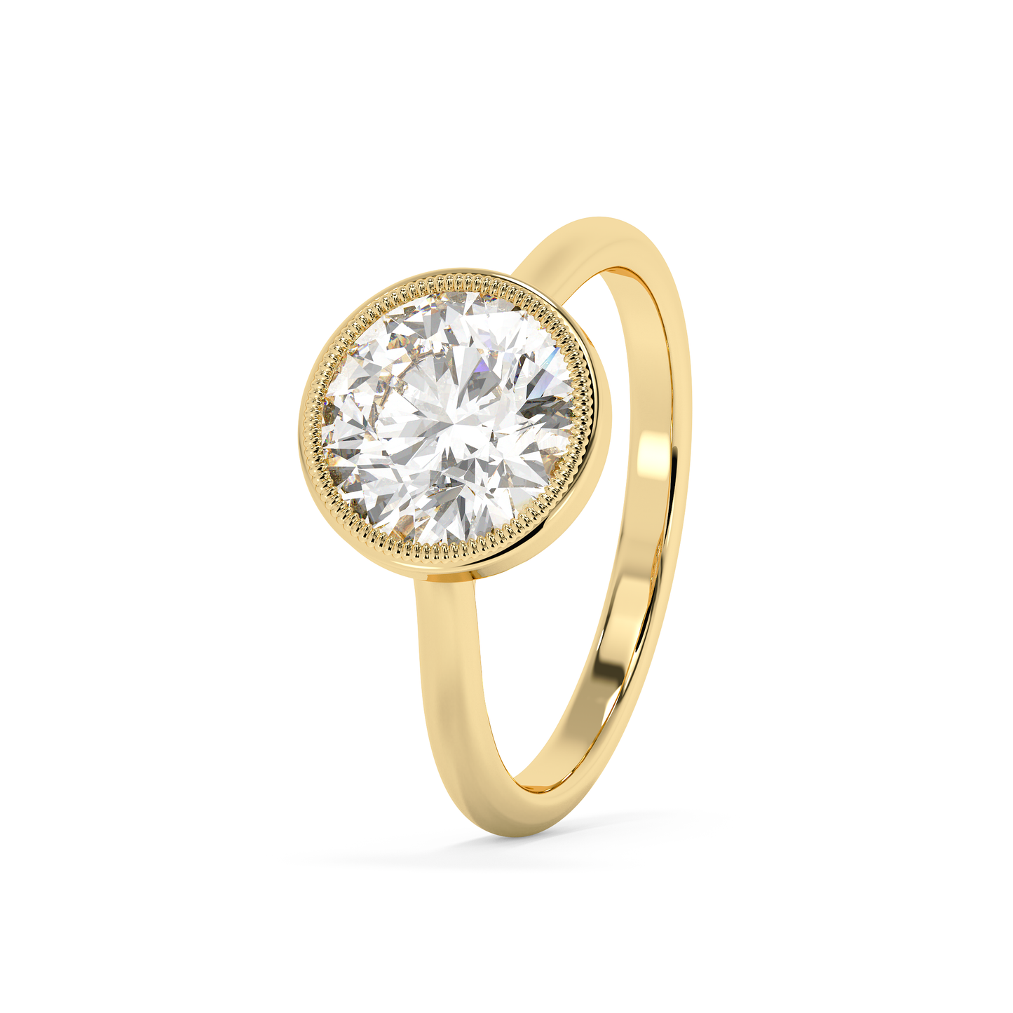 Emerald Solitaire Lab Grown Diamond Engagement Ring
