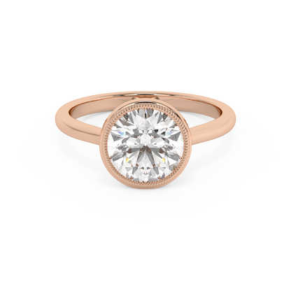 Emerald Solitaire Lab Grown Diamond Engagement Ring