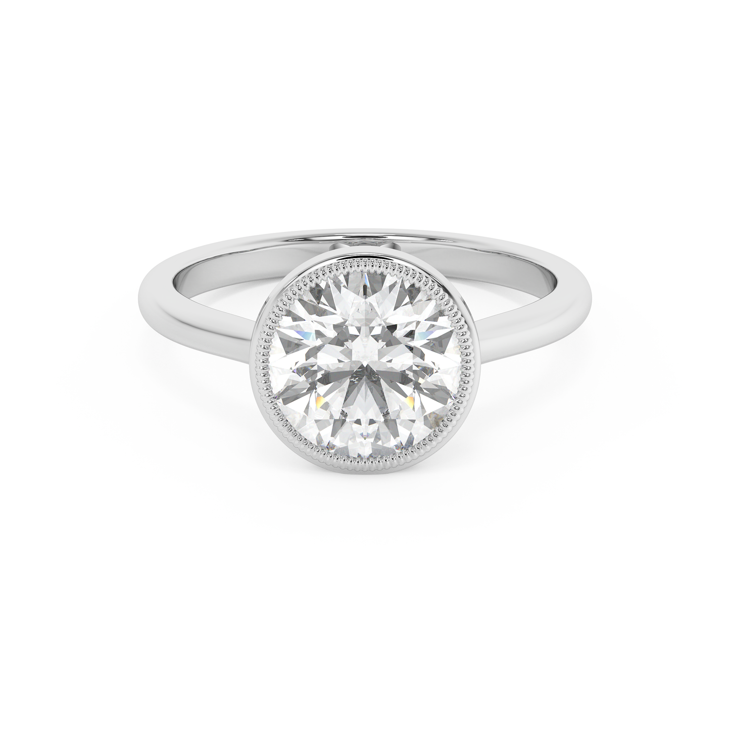 Emerald Solitaire Lab Grown Diamond Engagement Ring