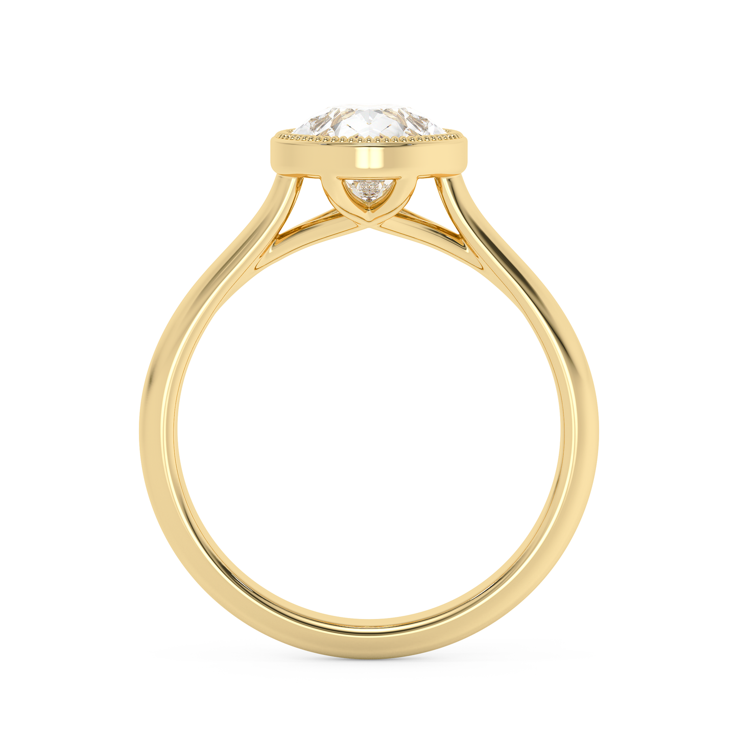 Emerald Solitaire Lab Grown Diamond Engagement Ring