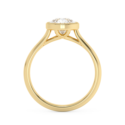 Emerald Solitaire Lab Grown Diamond Engagement Ring