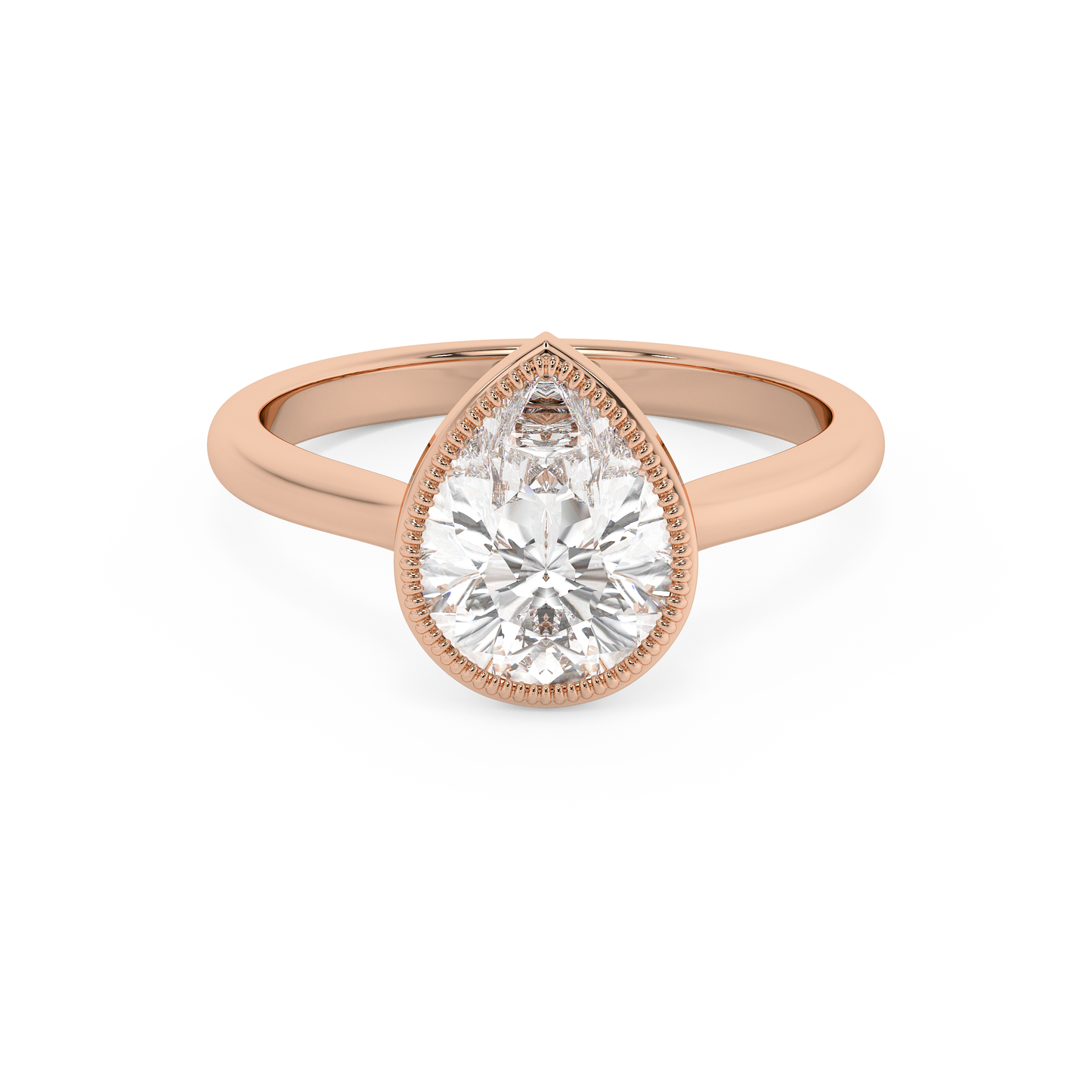 Emerald Solitaire Lab Grown Diamond Engagement Ring