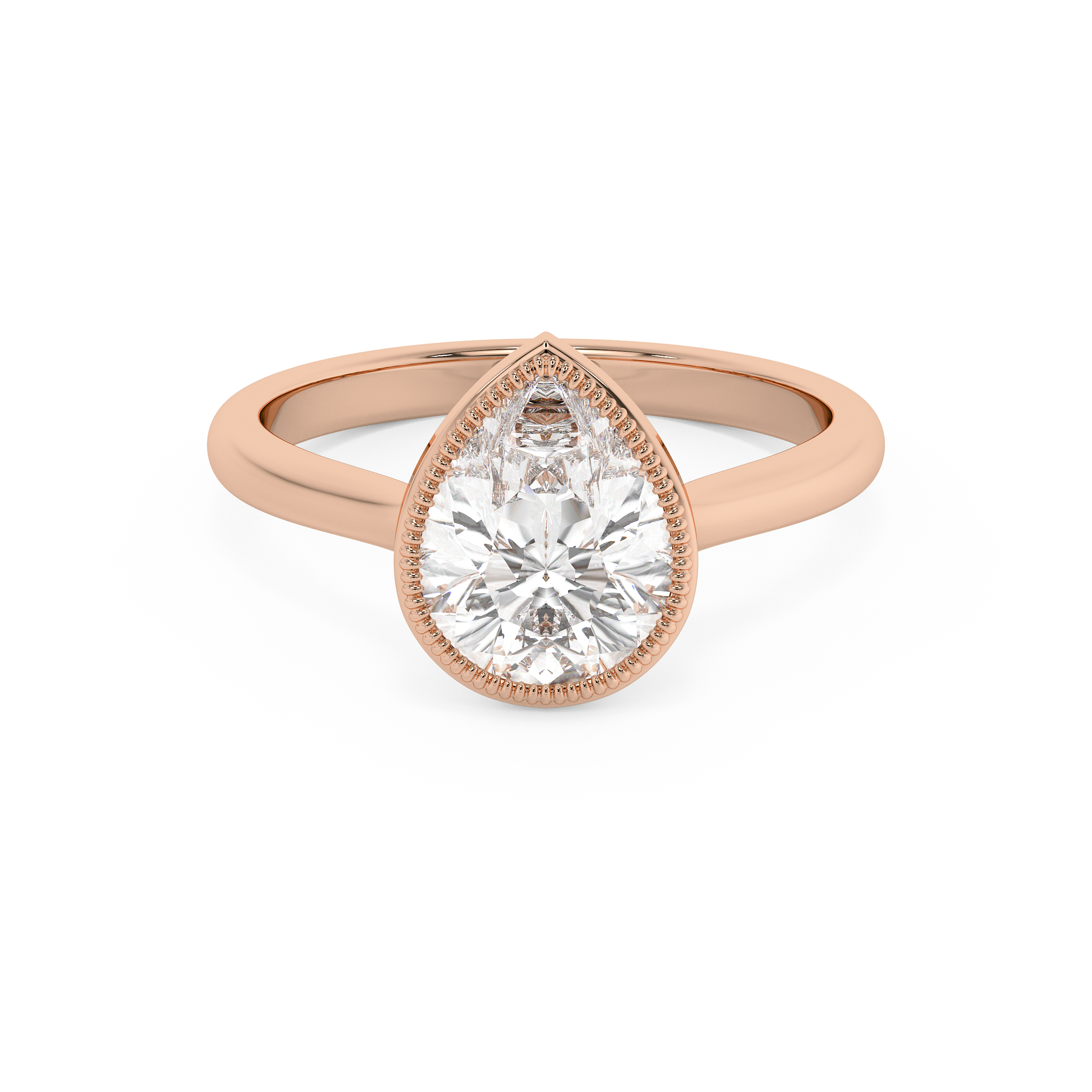 Emerald Solitaire Lab Grown Diamond Engagement Ring